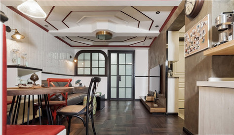 75平2居室装成复古老上海风 有种时光交错的美感