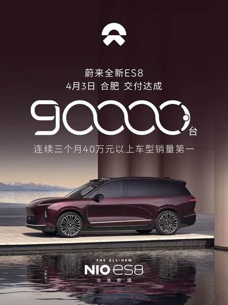 全新 ES8 第 90,000 台新车交付海报