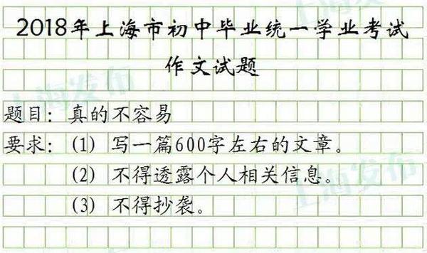 上海过去17年中考作文题一览！还记得你写的那篇吗？