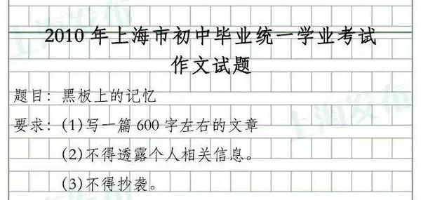 快讯！2020上海中考作文题刚刚公布，如果是你会怎么写？