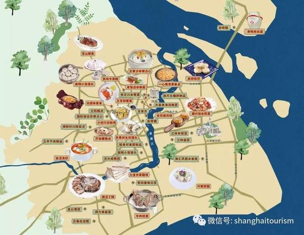一张地图带你吃遍上海最有来头的美食！