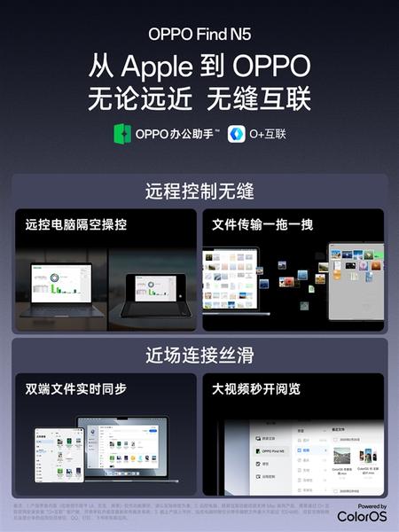 折叠屏之王！OPPO Find N5发布：8999元起