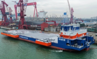 国之重器！我国首艘火箭网系回收海上平台“领航者”交付